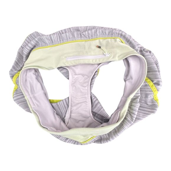 Lululemon Speed Up Running Shorts Women's Size 6 Gray/Lime Multi Lined - Picture 2 of 11